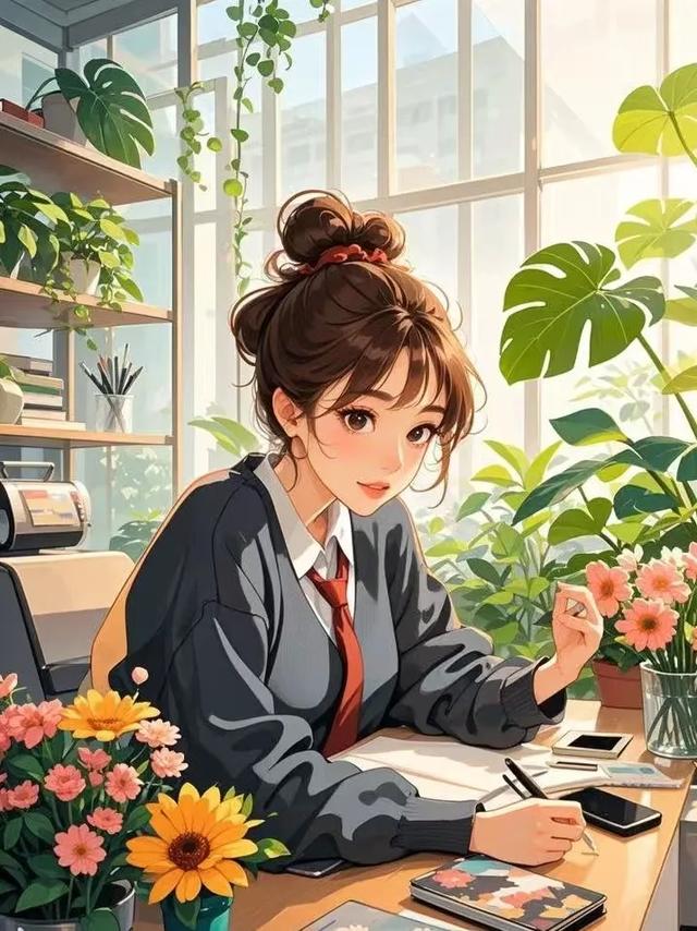 境随心动句子,都市丽人女生微信头像背景壁纸