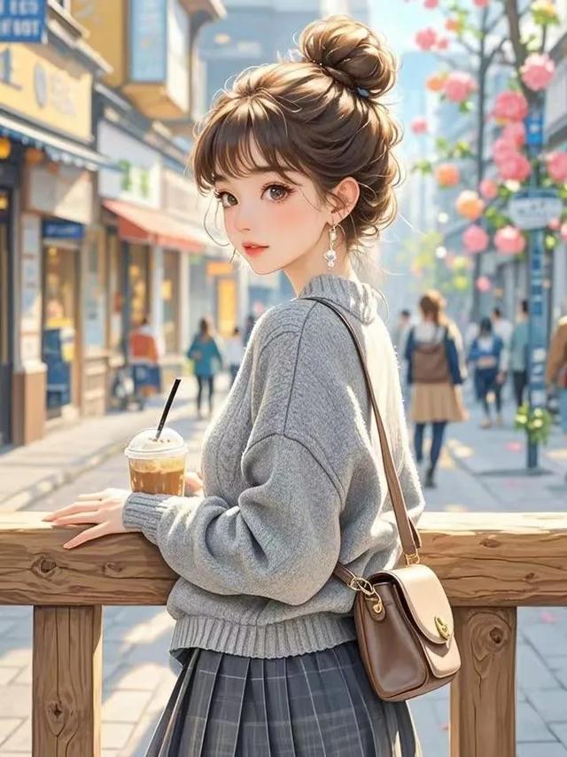 境随心动句子,都市丽人女生微信头像背景壁纸