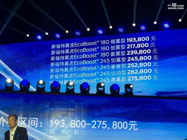 售19.38-27.58万元 新款长安福特翼虎上市