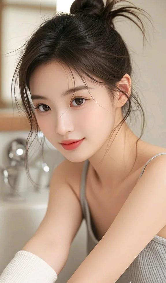 高清美女图片 浴室里的灵动少女