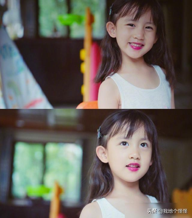 黄磊小女儿从萌哒哒的小吃货变成清秀的小美女