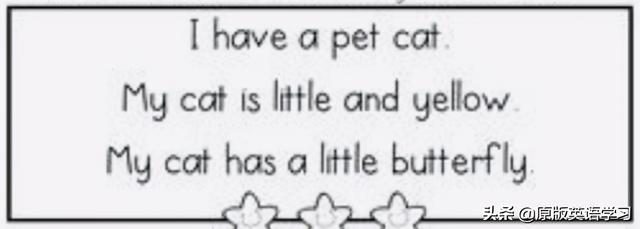 英语原版阅读：I have a pet cat.